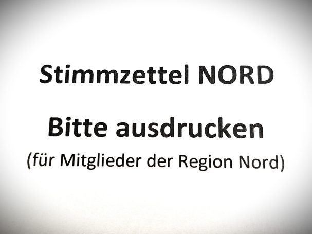 Stimmzettel Nord